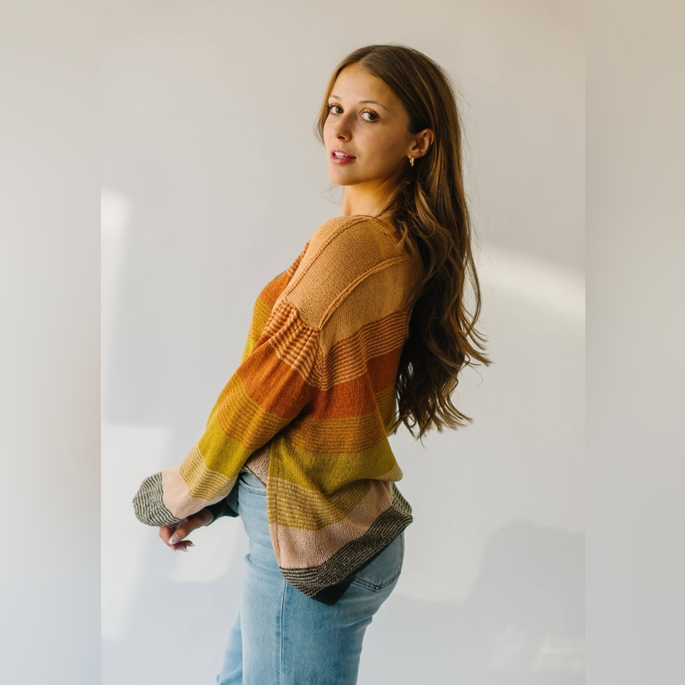 HAYDEN Los Angeles Gradient Mixed Stripe Sweater  NWT